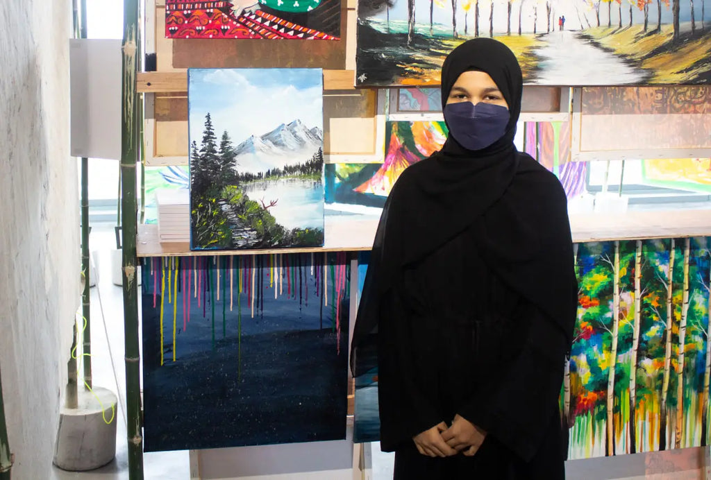 Art exhibition gives refugee teens a chance to build dreams together