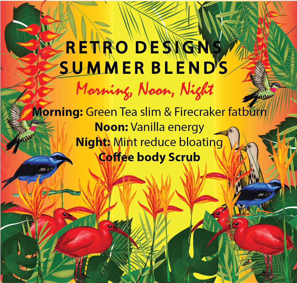 Summer Blends Morning, Noon and Night Retro designs and blends...