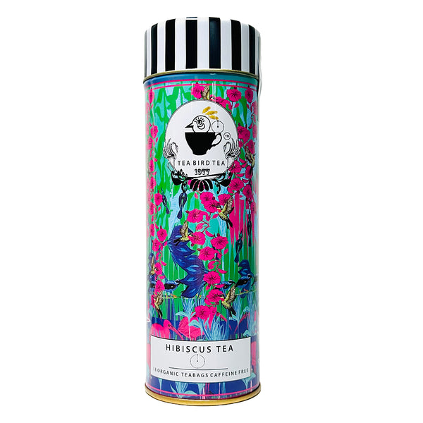 Organic Hibiscus Deluxe Tin 18 Teabags | Tea Bird Tea