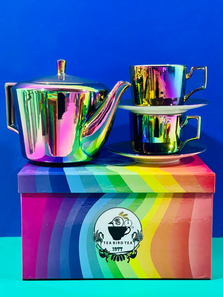 Rainbow Chrome Teapot