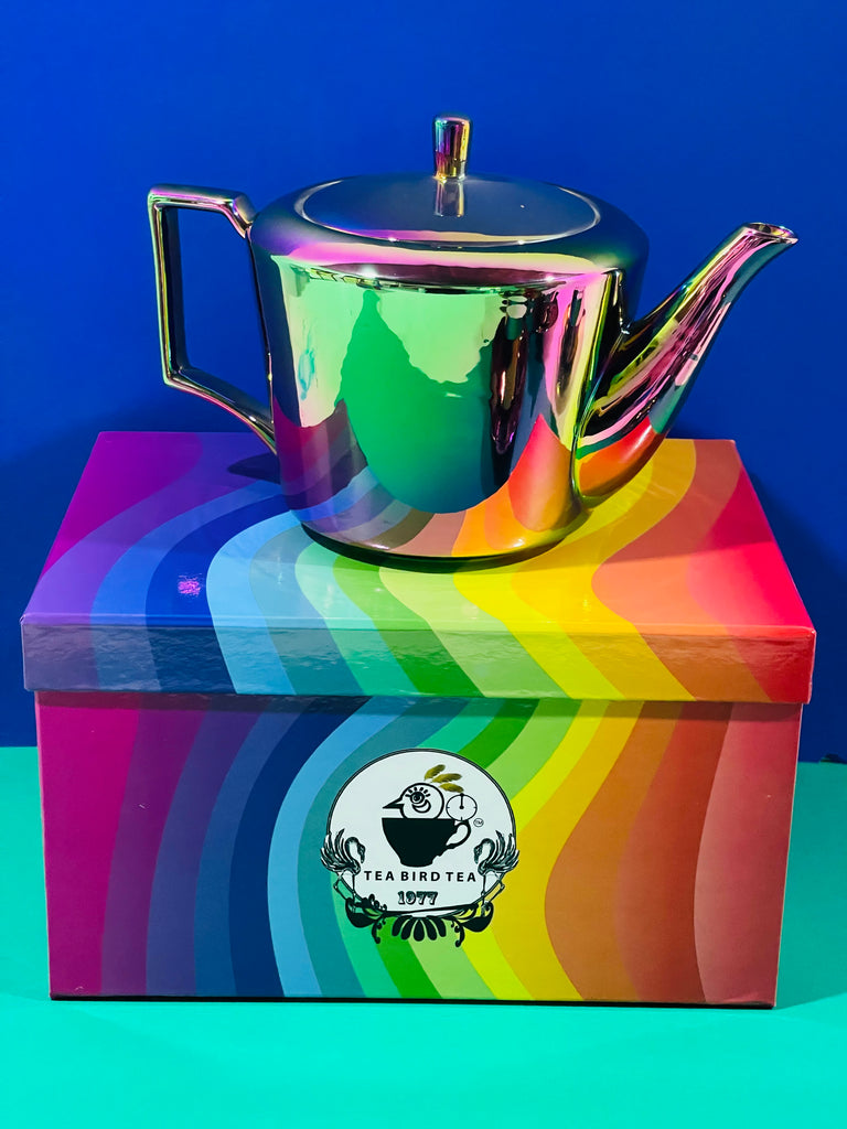 Raingoz Tea Rainbow Chrome Teapot | Tea Bird Tea